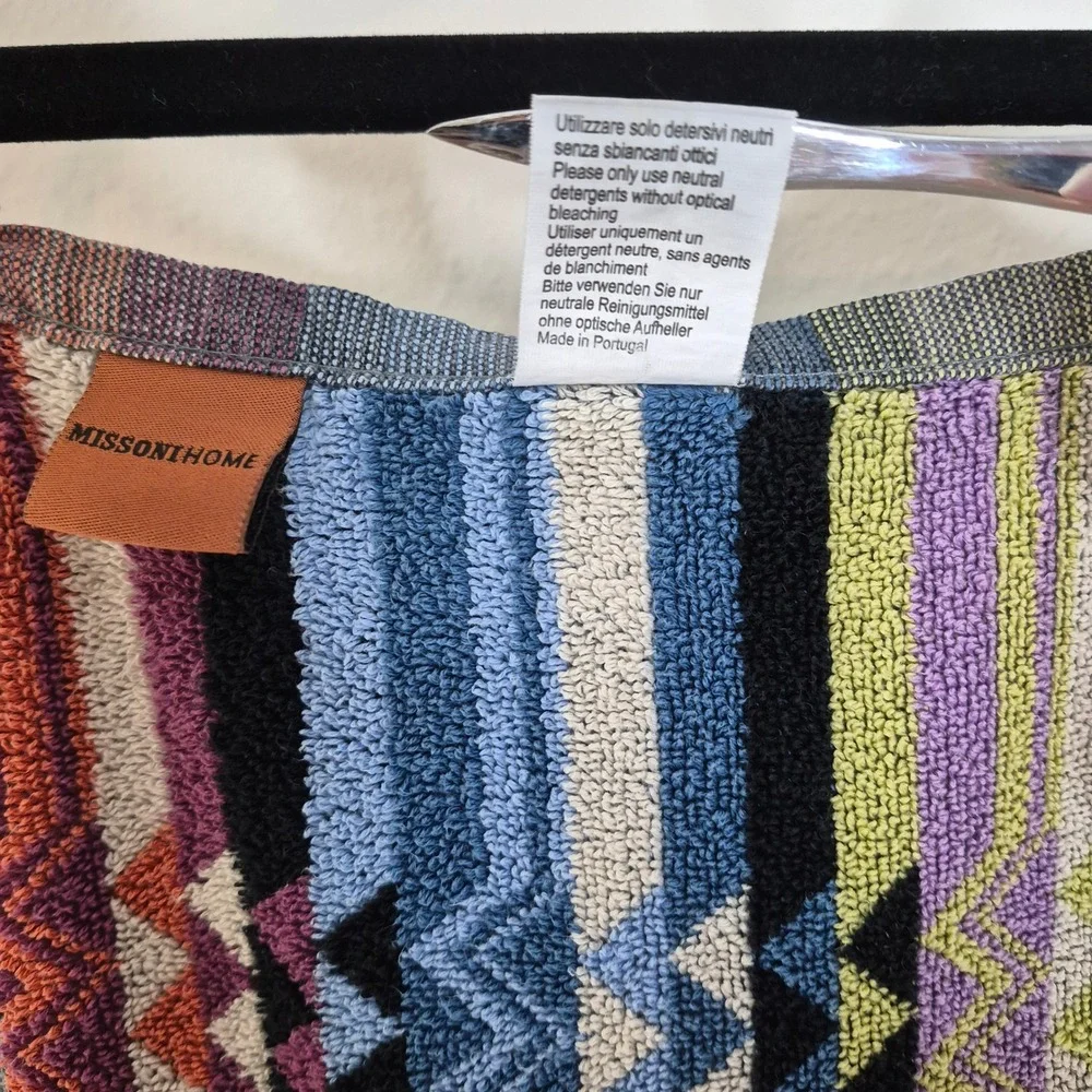 9pc Missoni Home Giacomo Towel Set 3 Bath Sheets 6 Hand Towels Zig Zag T59 Italy